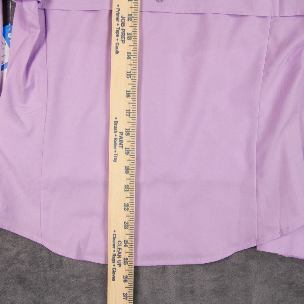 COLUMBIA Women's S PFG Tamiami‎ II Purple Hydrangea Long Sleeve Shirt - Picture 12 of 14
